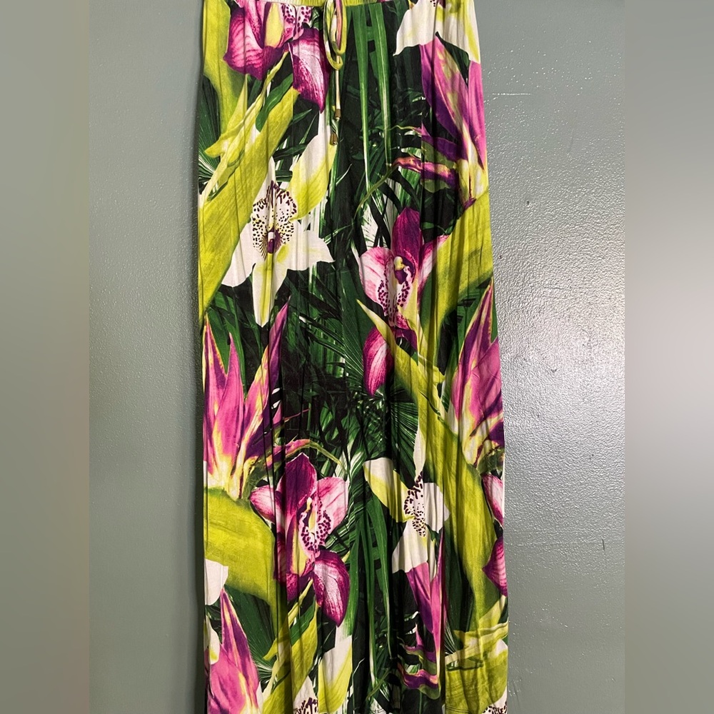 Women’s tropical print long skirt